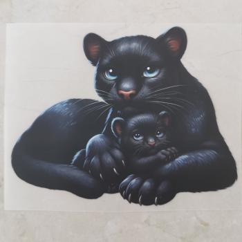 Bügelbild Panthermama