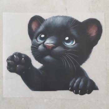 Bügelbild süßer Panther spielend