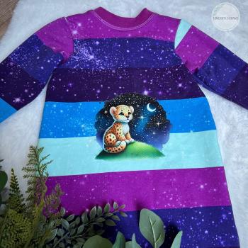 Preview: Bügelbild süßer Leopard Nachthimmel