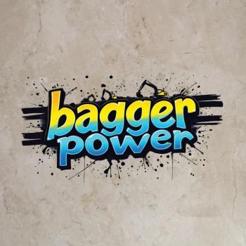 Bügelbild Schriftzug Baggerpower