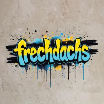 Bügelbild Schriftzug Frechdachs