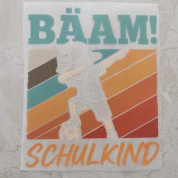 Bügelbild Bääm Schulkind Fußball
