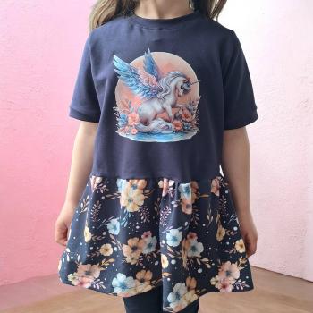 Preview: Bügelbild geflügeltes Einhorn dunkel