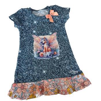 Preview: Bügelbild geflügeltes Einhorn peach