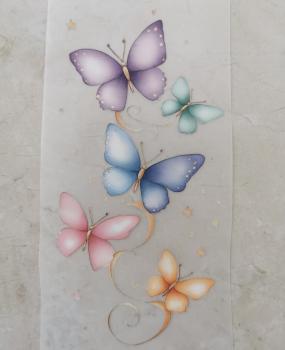 Bügelbild fünf zauberhafte Schmetterlinge