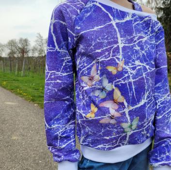 Preview: Bügelbild sieben zauberhafte Schmetterlinge