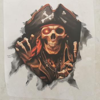 Bügelbild Piratenskull rotes Auge
