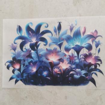 Bügelbild Galaxyflowerfeld