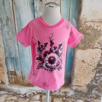 Preview: Bügelbild Leo-Sonnenblumen rosa