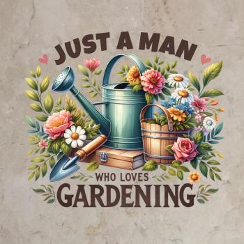 Bügelbild Gartenliebe (Man)