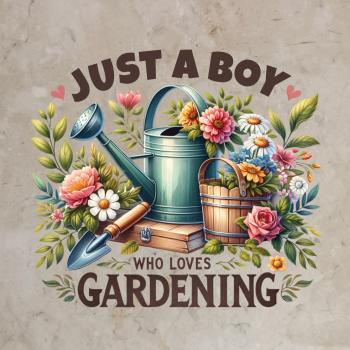 Bügelbild Gartenliebe (Boy)