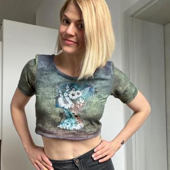 Preview: Bügelbild Damendesign floral