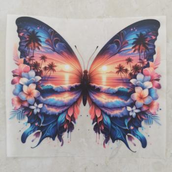 Bügelbild Schmetterling Meer