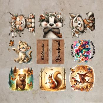 Bügelbild-Bundle Blumenfreund