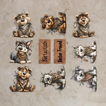 Bügelbild-Bundle Bären und Hunde