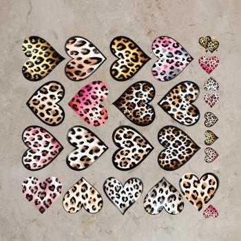 Bügelbild-Bundle Leo-Herzen