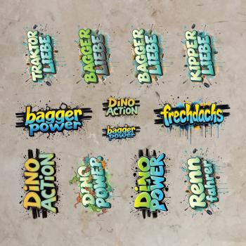 Bügelbild-Bundle Grafitti Jungs