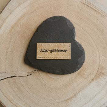 Label Glitzer geht immer