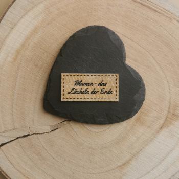 Label Blumen - das Lächeln