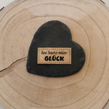 Label Tasche voller Glück