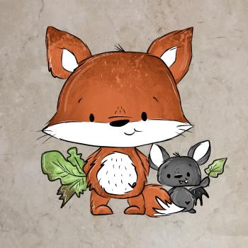 Bügelbild Fuchs Herbstgeflüster