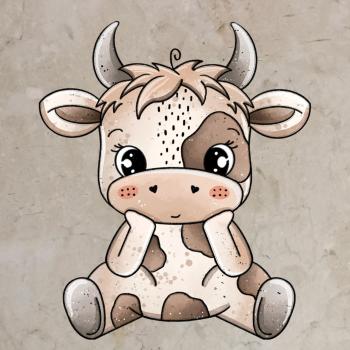 Bügelbild Schokokuh