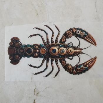 Bügelbild Meeres-Steampunk Hummer