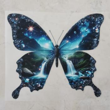 Bügelbild Nachtschmetterling Wasserfall