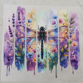 Bügelbild lila Libellen-Motiv