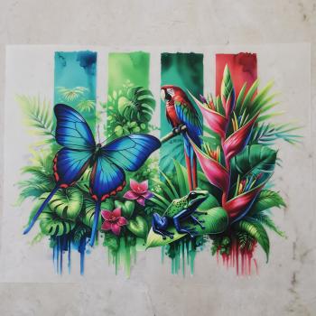 Bügelbild tropisches Tier-Motiv
