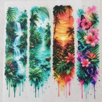 Bügelbild Wasserfall-Motiv