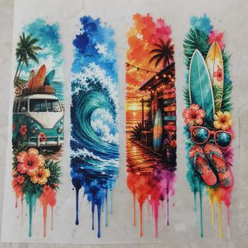 Bügelbild Surf-Motiv