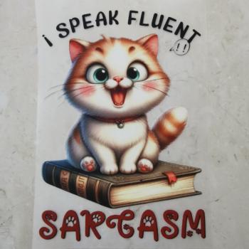 Bügelbild Katze fließend sarkastisch