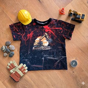 Preview: Bügelbild Bagger auf Sandberg