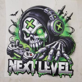 Bügelbild Gamer next Level