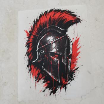 Bügelbild cooler Ritterhelm