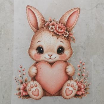 Bügelbild Herzhase