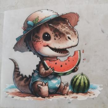Bügelbild Stranddino Melone
