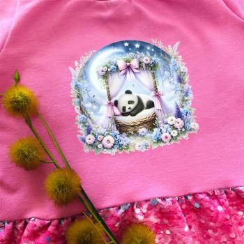 Preview: Bügelbild Panda Himmelbett