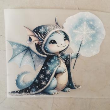 Bügelbild Zauberdrache Kapuze