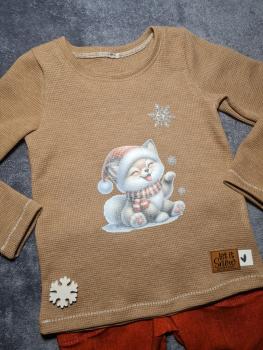 Preview: Bügelbild Schneefuchs sitzend