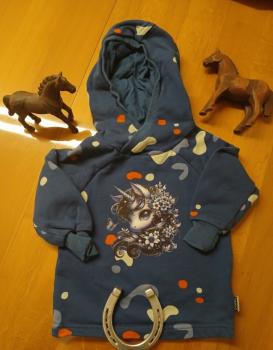 Preview: Bügelbild Einhorn Flieder-blau