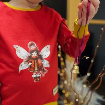 Preview: Bügelbild Winterfee roter Schal