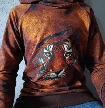 Preview: Bügelbild Scratched Tiger