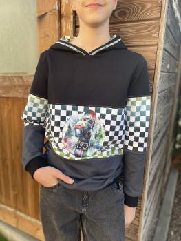 Preview: Bügelbild Snowboard bunt