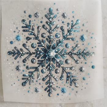 Bügelbild blaue Schneeflocke