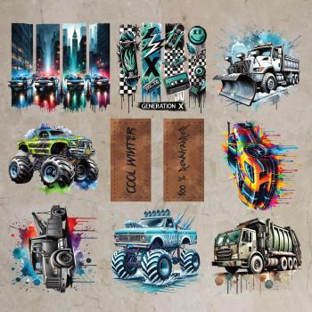 Bügelbild-Bundle Fahrzeugmix