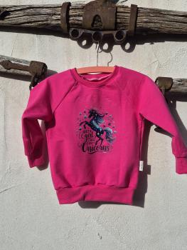 Preview: Bügelbild Mädchen das Einhörner liebt