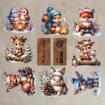 Bügelbild-Bundle Wintertiere