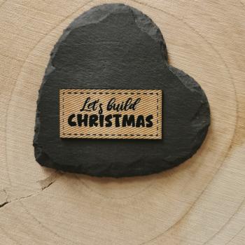 Label Let's build christmas